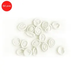 Lot de 50 protège doigts antistatiques jetables en Latex naturel, pour Extension de sourcils, conception pratique, vente en gros 
