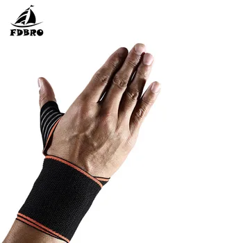 Fdbro Pols Wraps Elastische Spalk Badminton Fitness Training Brace Handschoenen Polsband Sport Protector Fitness Polssteun 1 Pcs