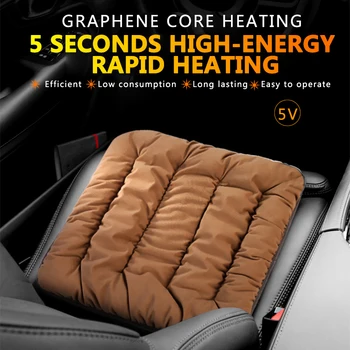 

Heated Car Seat Cover Warm Heater Heating Cushion Universal Winter Cover 5V USB Quicky Heat Car Warmte Three Levels Adjustable