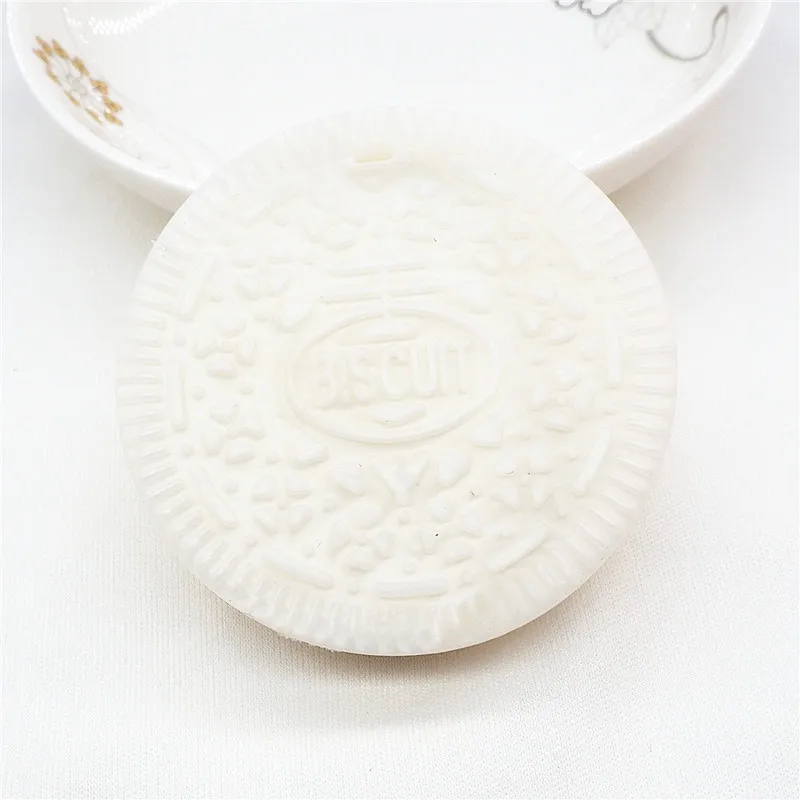 Pearl White Chenkai 2 шт Силиконовые бисквиты Прорезыватель DIY печенье «Oreo» Детская соска пустышка Жевательная сенсорная подвеска монтессори игрушка аксессуары - Цвет: Pearl White