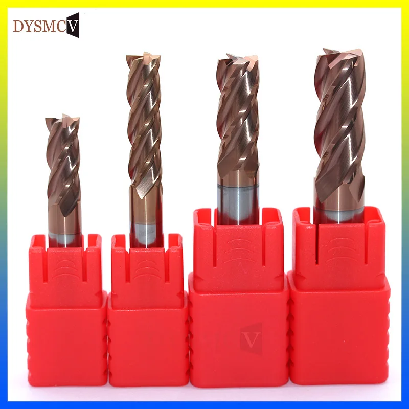 HRC60 D6X75L D8X75L D10X75L D12X75L4Flute твердосплавные концевые фрезы стандартная длина боковая