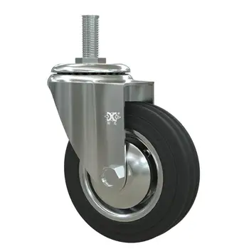 

Caster Wholesale High Quality Solid Rubber 4-inch Screw Rod Iron Core Wear Resistance Manufacturer