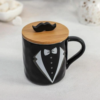 

Mug "Mister", 350 ml, with wooden lid