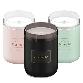 

280ml Candle Light Ultrasonic Air Humidifier Romantic Light Usb Essential Oil Diffuser Creative Anion Mist Maker for Car
