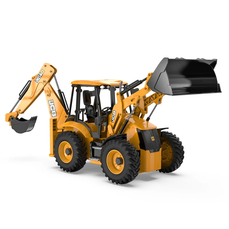 H0_V 1/24 6 Canaux RC Excavator Construction Tracteur Jouet Navvy Beach Toy pour Enfants 