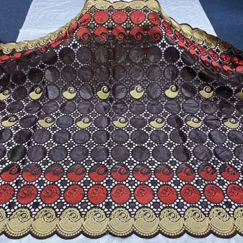 

2020 Latest Bazin Riche Lace Fabric Cotton Embroidery 2020 High Quality African French Net Laces Fabrics 5 Yards For Dress