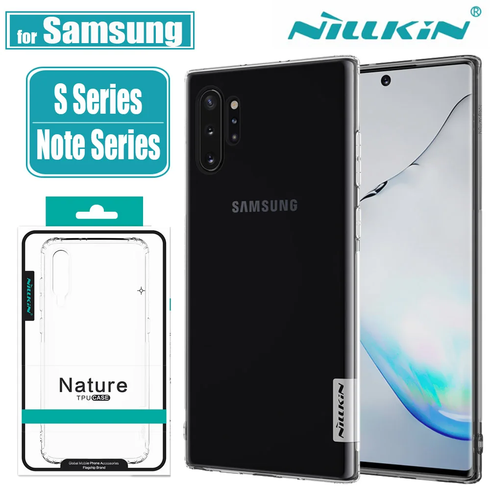 Прозрачный Мягкий ТПУ чехол Nillkin для Samsung Galaxy Note 10 9 8 S10 S9 S8 Plus 5G S10E S7 Edge силиконовый