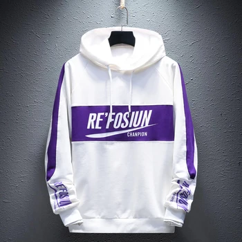 

men s hoodies fleece long sleeve 2019 autumn winter plus large size white letters hand painted fashion free ship