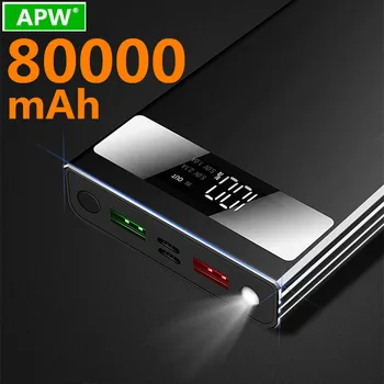 

80000mAh Powerbank Portable Charging Poverbank Mobile Phone External Battery Charger Power Bank for Iphone Xiaomi Samsung