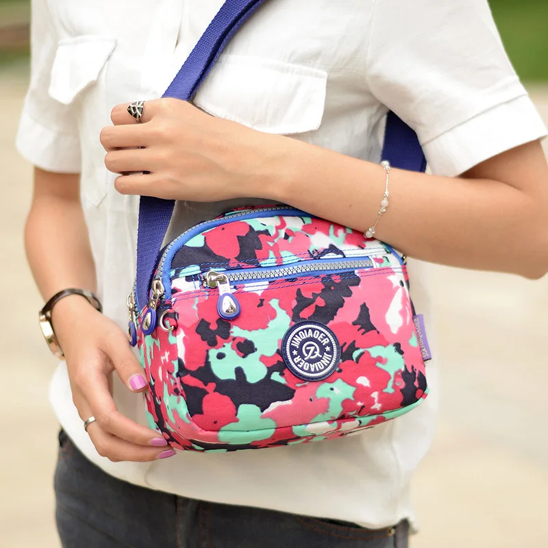 

2018 jin qiao er Nylon Bag Korean-style New Style WOMEN'S Bag Summer Multi-color Shoulder Casual Phone Coin Purse