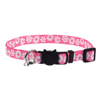 

Cat Collar With Bell Safety Buckle Adjustable Kitten Small Dogs Cats Printing Collars Pet Supplies EIG88