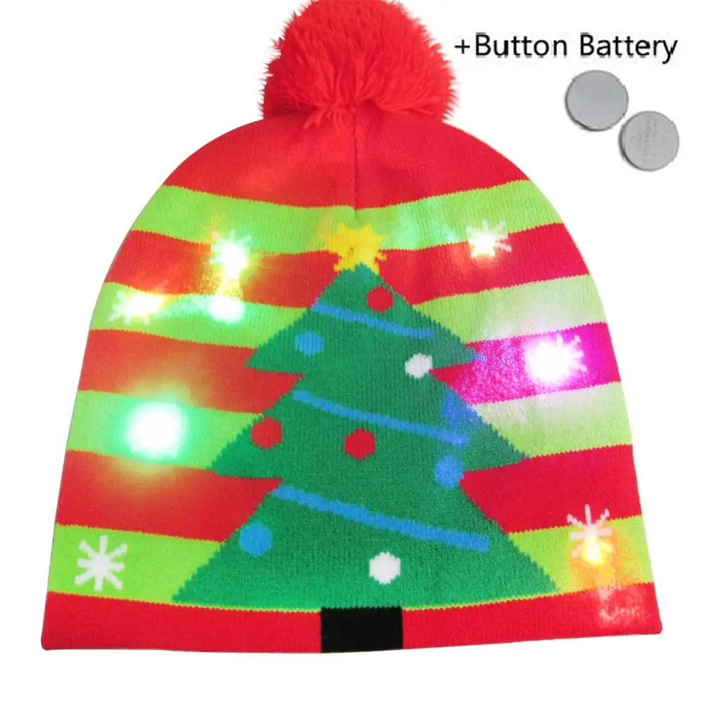 Светящаяся шапка в европейском и американском стиле на Рождество, СВЕТОДИОДНЫЙ Красочный светильник, вязаная шерстяная шапка, светящаяся шапка, СВЕТОДИОДНЫЙ Красочный светильник, вязаная шапка - Цвет: 23
