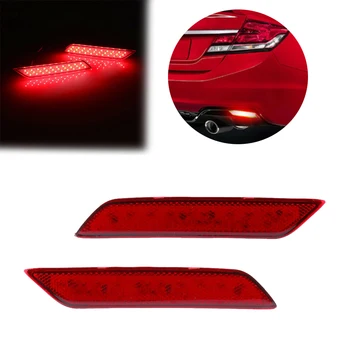 

Red Bumper Reflector Light Rear LED 60-SMD Marker For Honda Civic 2013-2015 Replacement Accessories