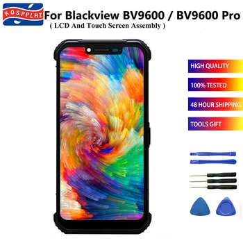 

KOSPPLHZ Original For Blackview BV9600 LCD Display Touch Screen Digitizer Assembly + Frame 6.21 inch Replacement BV9600Pro LCD