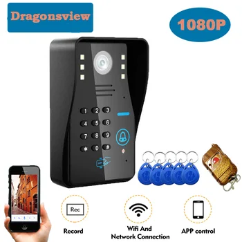 

Dragonsview IP Video Door Phone Intercom Wireless Wifi Doorbell with Camera Password RFID Card IR Day Night Vision