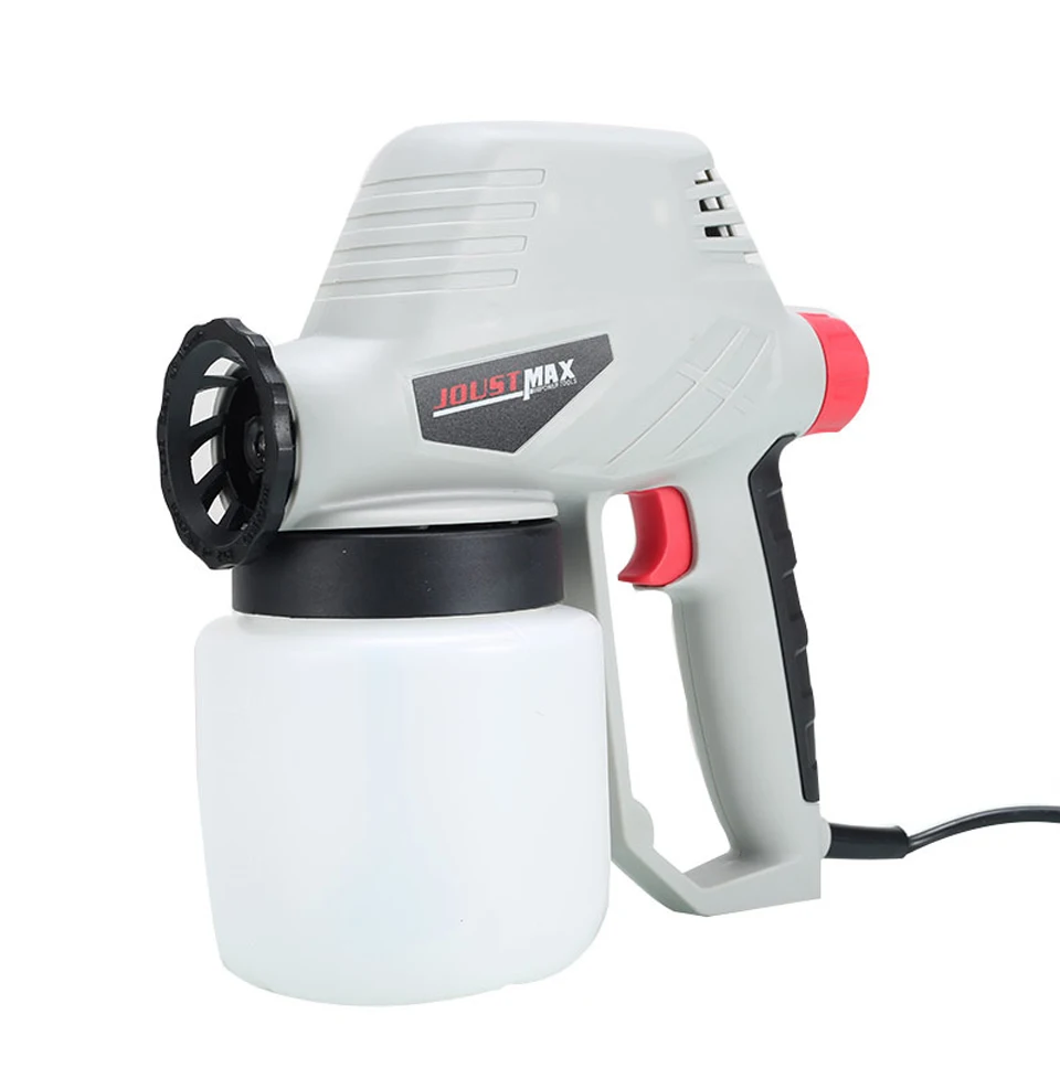 800ml Detachable Adjustable Flow Handheld Electric Paint Spray Gun High Atomizing Spray Paint Tool 2 Style Nozzle