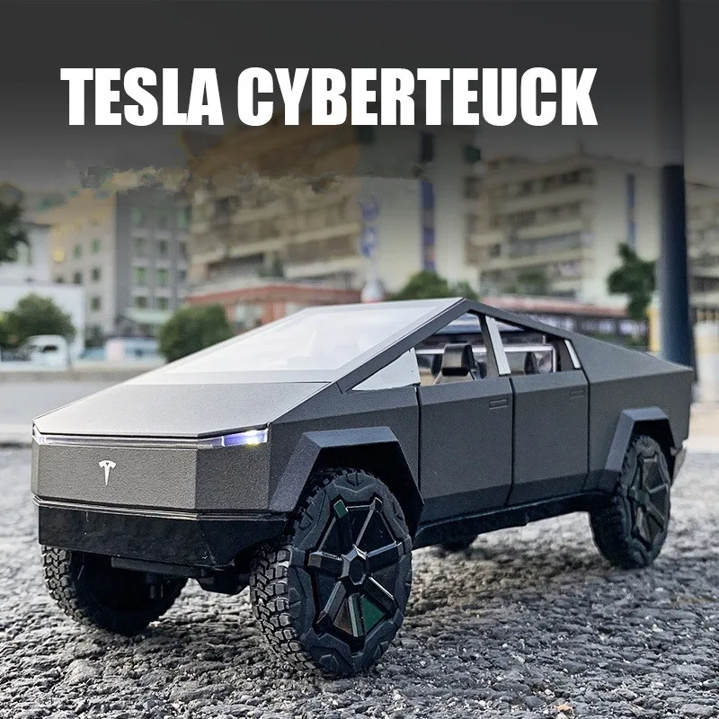 Модель автомобиля-пикапа Tesla Cybertruck 1/24 из сплава литые металлические игрушки