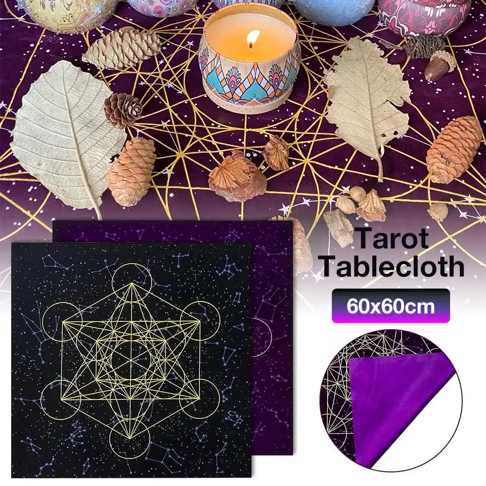 Mantel de Tarot para mapa de tarot de rejilla de cristal para psic/ólogos mago