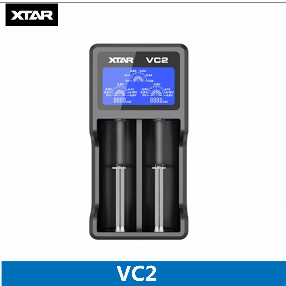 4 шт.,, Xtar, перезаряжаемая батарея INR 21700, батарея 4200 мА/ч, 3,6 В, батарея с высоким дренажем, макс. 45а, Импульсный разряд, плоский верх - Цвет: XTAR VC2 Charger