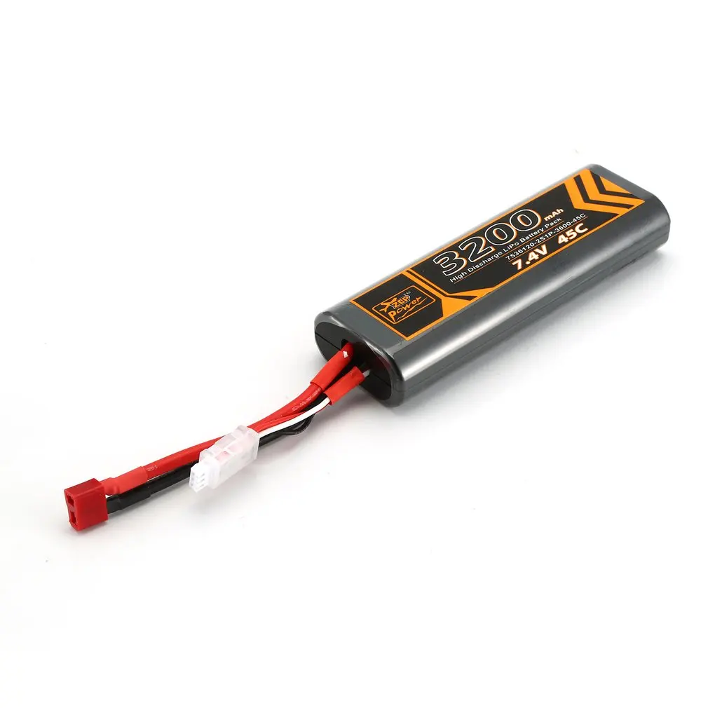 

ZOP Power RC Lipo Battery 7.4V 3200mAh 45C Rechargeable Lipo Battery T Plug for RC Racing Drone Helicopter Car Boat