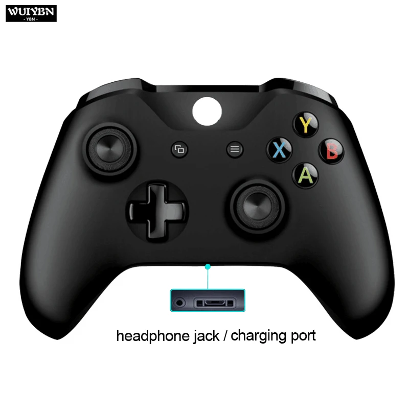 with headphone jack WUIYBN геймпад XB один контроллер беспроводной джойстик для microsoft X box один компьютер тонкая консоль ПК Win7/8/10 - Цвет: with headphone jack
