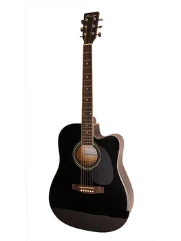 

F601-bk acoustic guitar, with neckline, black, Caraya