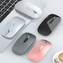 Adjustable DPI Ultra Slim Mouse Wirelesss Silent Mini Ergonomic Mause Rechargeable 2.4Ghz Wireless Mouse for