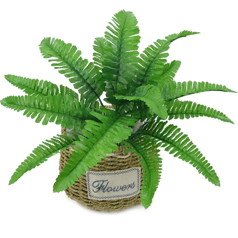 7 вилок искусственная зеленая трава папоротник маленькие персидские листья
