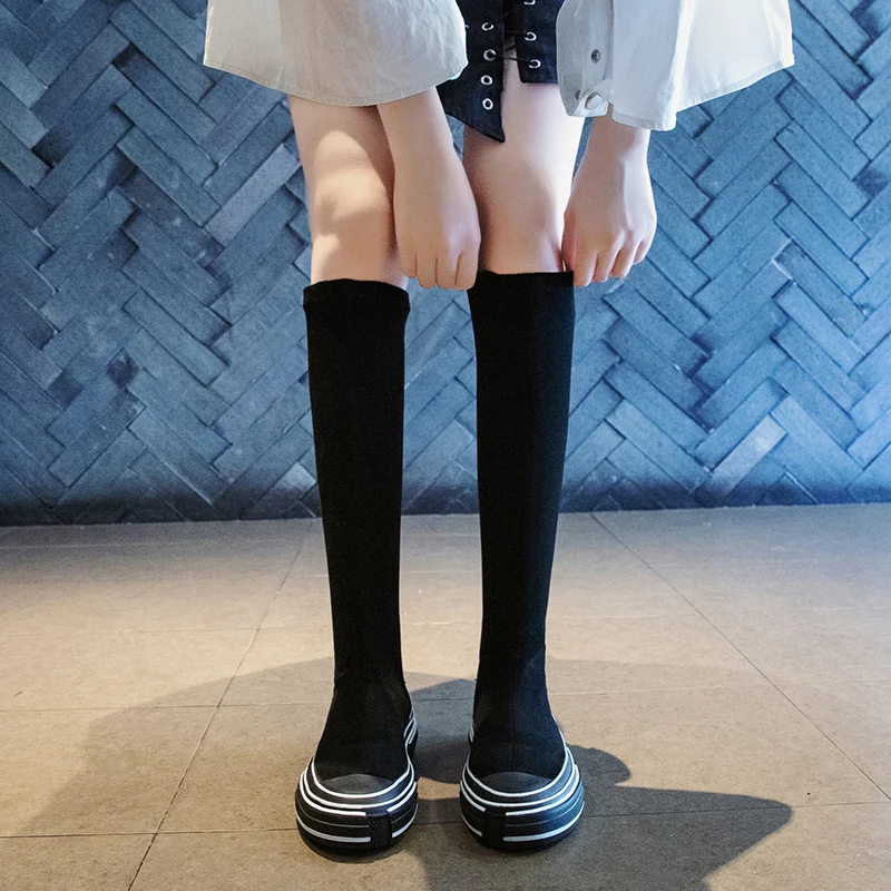 

Lolita Boots Clogs Platform Round Toe Women's Rubber Shoes Rain Leather Booties Bootee Woman 2019 Sexy Thigh High Heels High