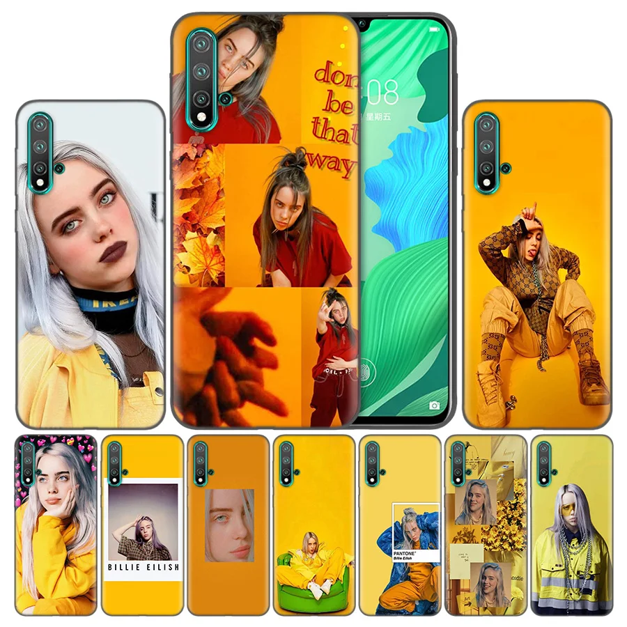 

TPU Silicon Cover Shell For Huawei Honor 8A 8C 8S 8X 9X 9 10 20 Pro Lite Play 20i 7C Luxury Phone Case Billie Eilish beautiful y