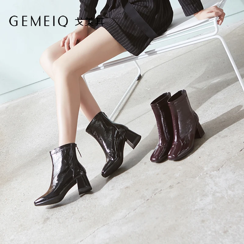 GEMEIQ/2019 г. Новые зимние женские ботинки с бархатными укороченными ботинками
