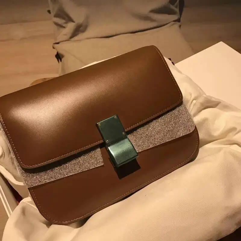 Bag Female New Famous Designer Diagonal Retro Tofu Bag High Quality Lock Small Square Bag Women Purse and Handbags