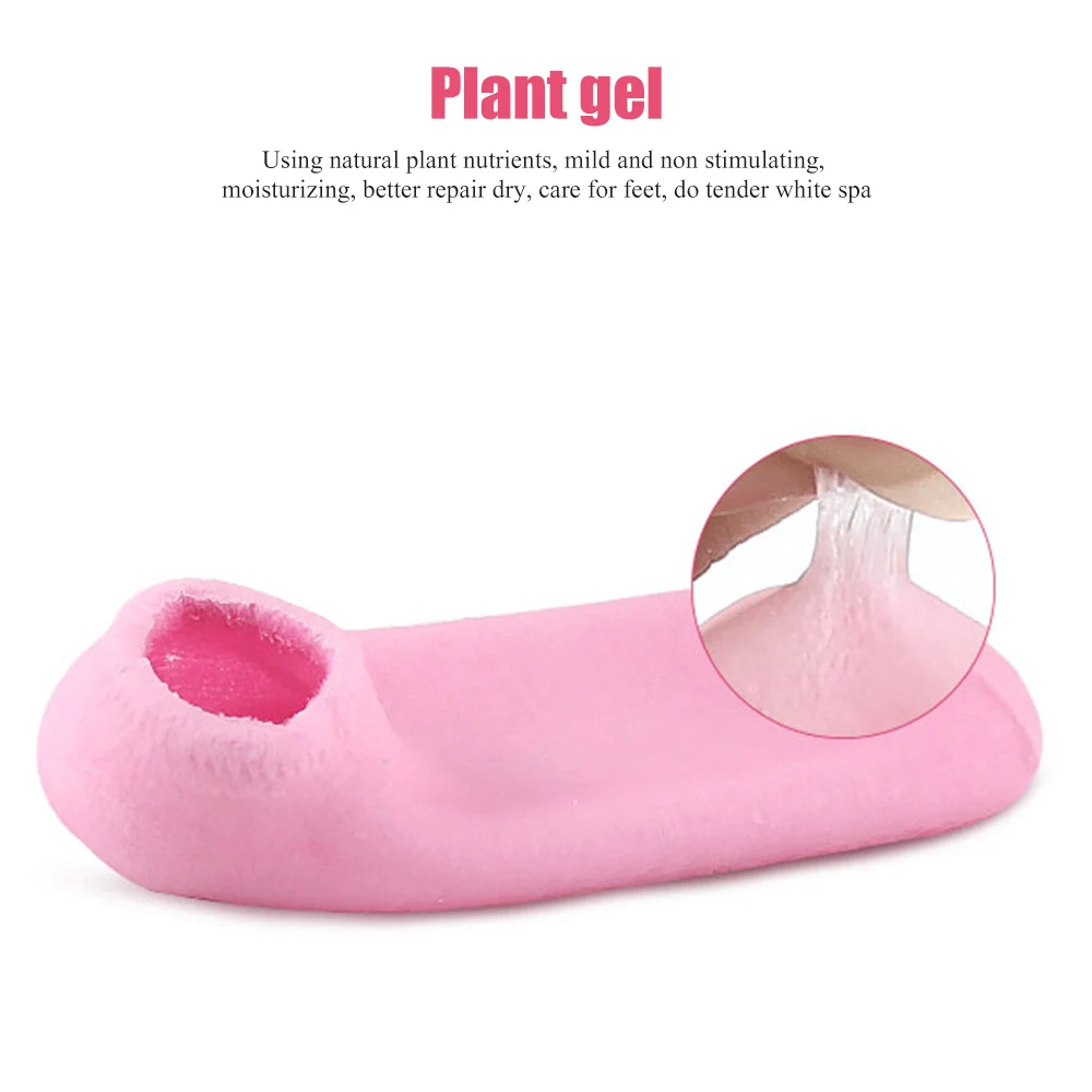 1Pair Foot Care Spa Moisturizing Gel Socks Exfoliating Dry Cracked Soft Skin Sock Pedicure Hard Heel Skin Protector Repairing
