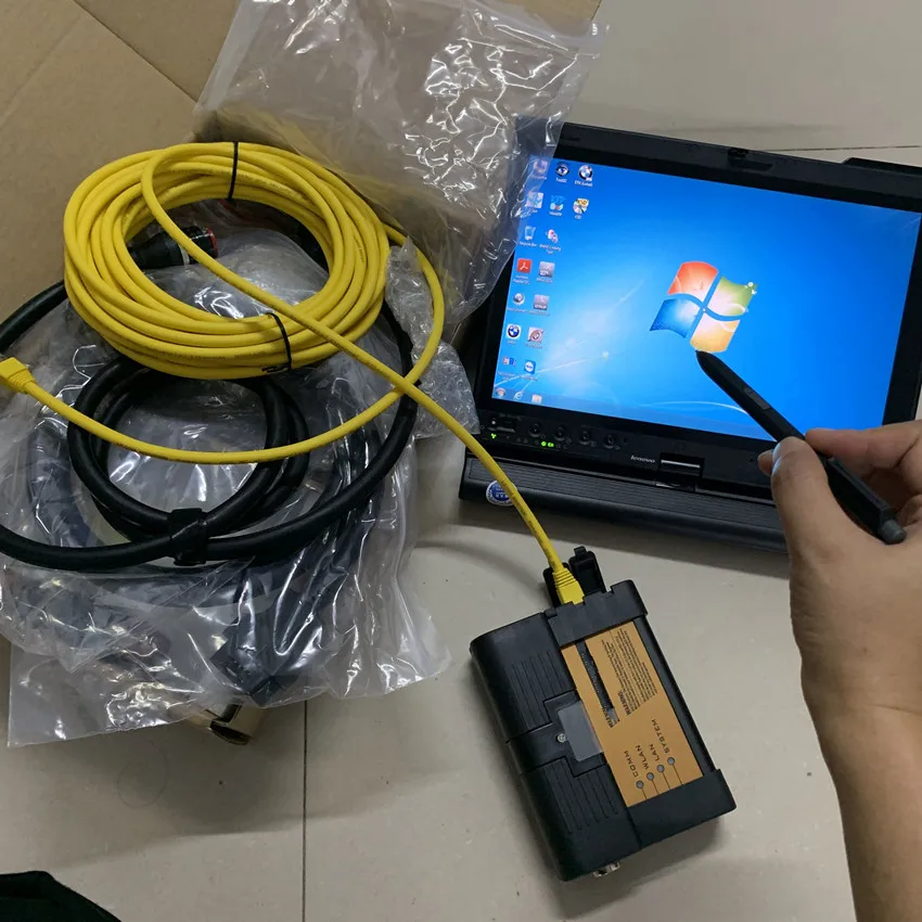 Диагностический инструмент для Bmw Icom a2 B C с ноутбуком Lenovo Thinkpad x201t i7 CPU Ram 4g