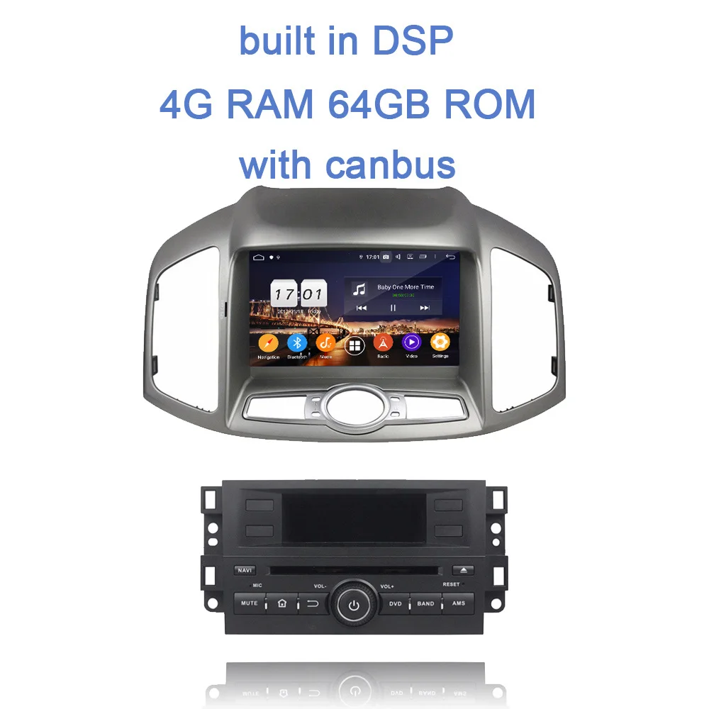 " DSP ips Android 9,0 8 ядерный 4 Гб ОЗУ 64 ГБ Автомобильный dvd-плеер Wifi Bluetooth RDS Авторадио gps карта для Chevrolet Capativa 2012 - Цвет: 4GB 64GB with canbus