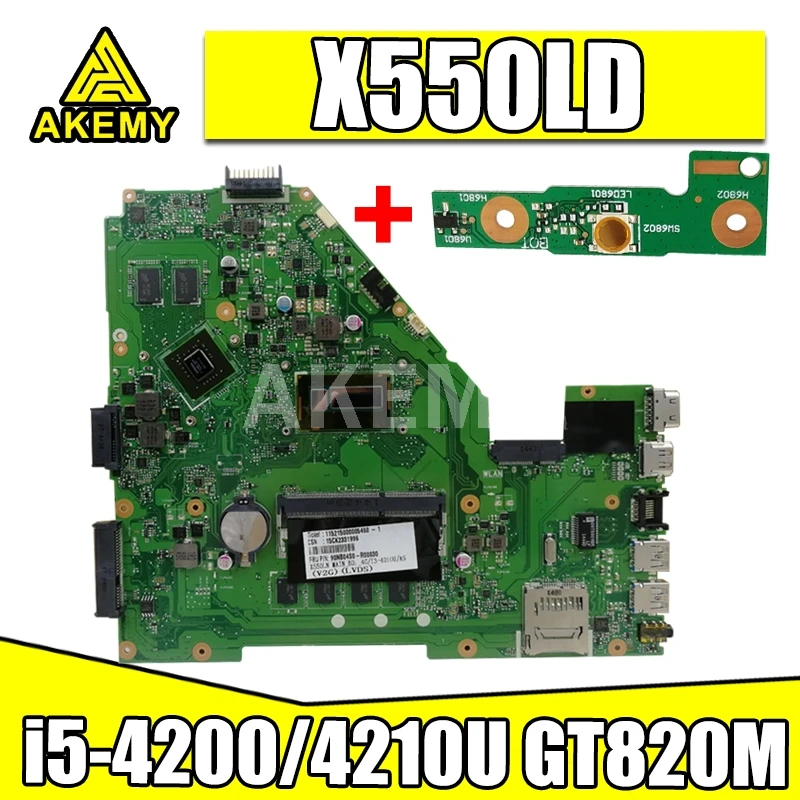 X550LD материнская плата для For Asus X550LC A550L Y581L W518L X550LN ноутбук Mainboard Оригинал GT820M i5