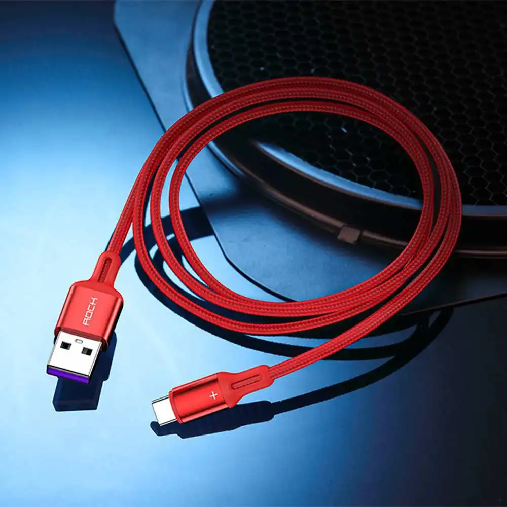 ROCK 2 в 1 5A type C кабель передачи данных для быстрой зарядки type-C USB зарядное устройство для huawei P30 mate 20Pro Xiaomi Mi9 S10+ Note10