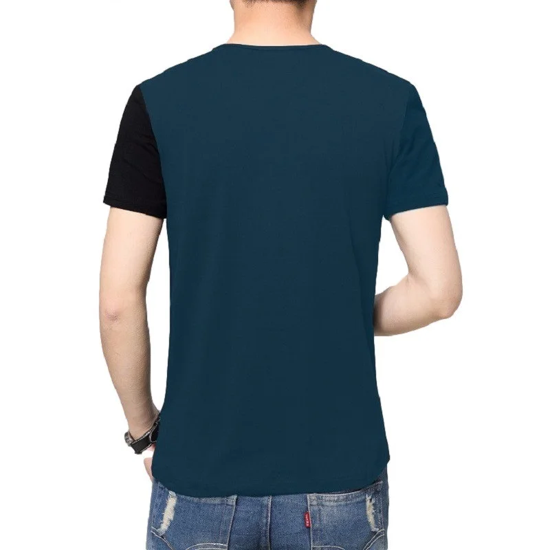 6 видов конструкций, Мужская футболка, облегающая, вырез лодочкой, Мужская футболка с коротким рукавом, Повседневная футболка, футболка, Топы, короткая рубашка, размер M-5XL TX116-R