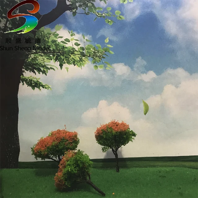 2019 free shipping Mini model tree 3cm 6cm model wire tree layout model design 1