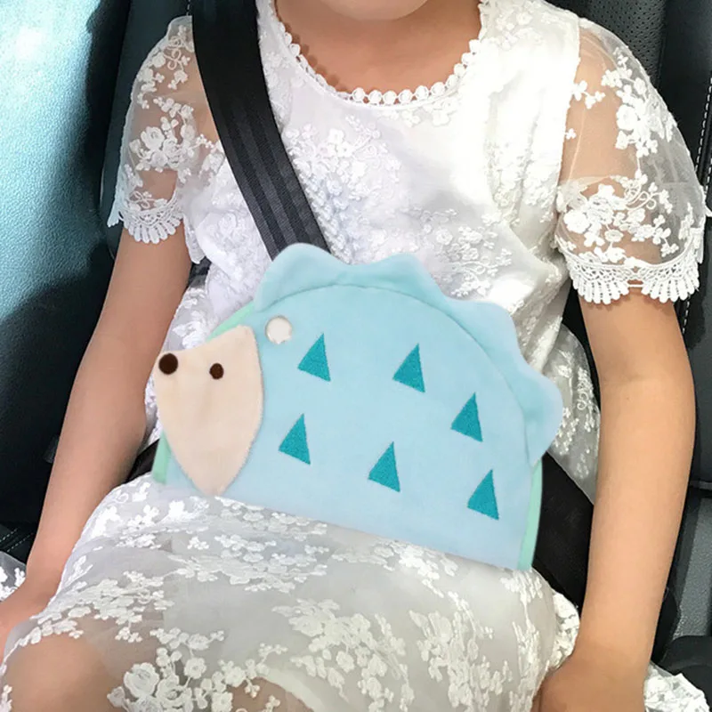 Kids Triangle Car Safe Seat Belt Cover Cartoon Baby Seatbelt Adjuster Device Auto Safety Belt Pad Child Abdomen Belly Protection