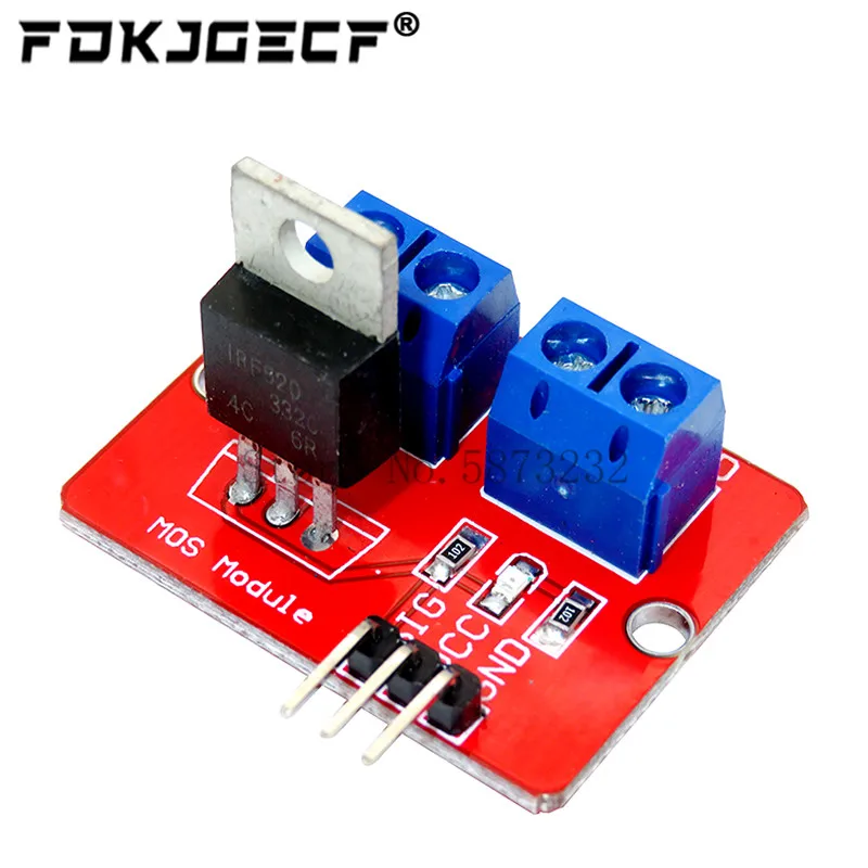 Modulo Driver Mos Irf520 Pulsante Mosfet Superiore 0-24V Per Arduino Mcu Arm Raspberry Pi