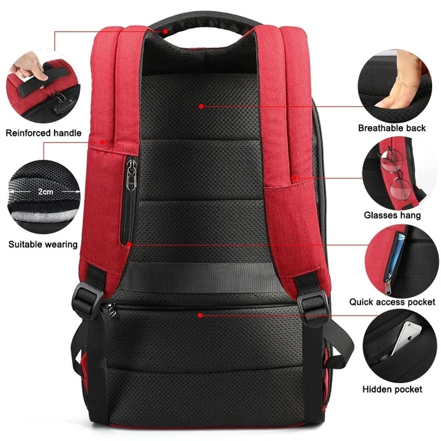 No Key Anti theft TSA Lock Fashion Women Backpacks 15.6inch USB Charging Laptop Female Backpack 18L College School Backpack Bag 5