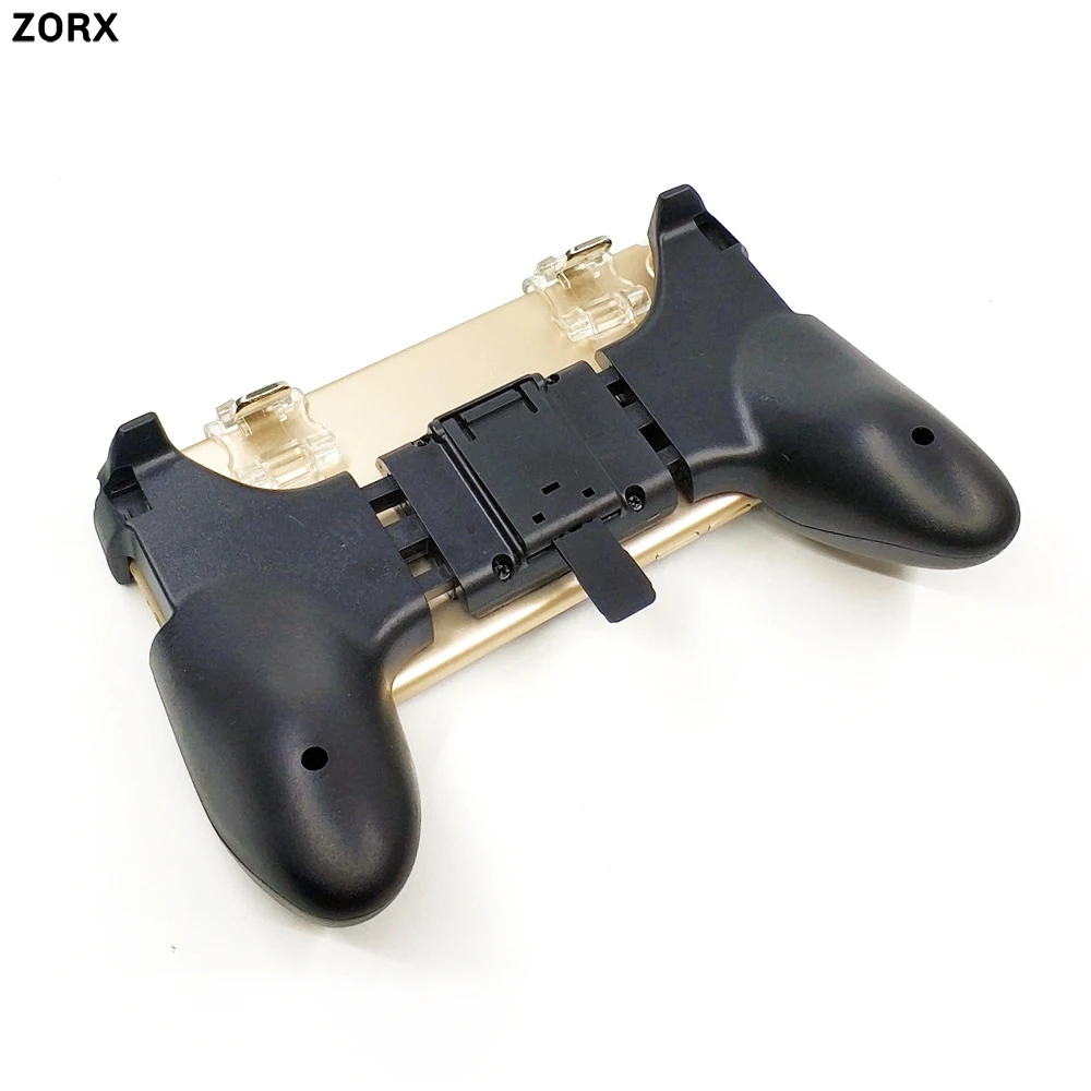 Zorx 4 in 1 Gamepad Mobile Phone Controller Metal Shooter Trigger Fire Button for Call of Duty for Pubg Game Joystick L1R1 IOS