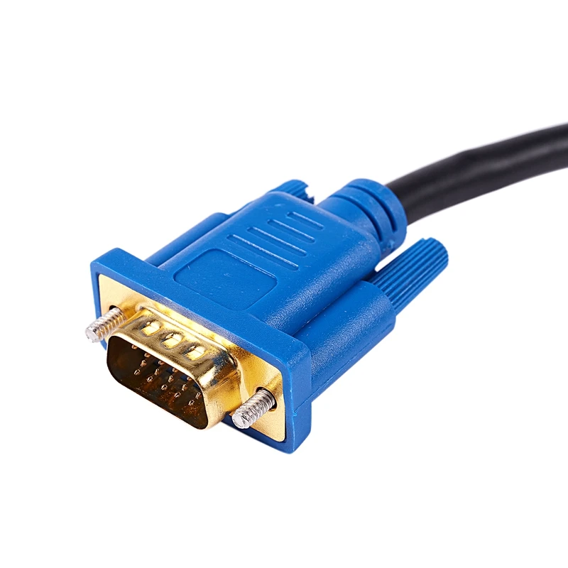 1,8 м HD tv HDMI штекер VGA Кабель-адаптер видео кабель Разъемы для PC tv черный