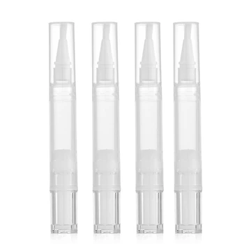 

4 Pcs Empty Nail Oil Pen With Brush Liquid Foundation Multipurpose Refillable Bottles 3Ml Travel Size Cosmetics Holder