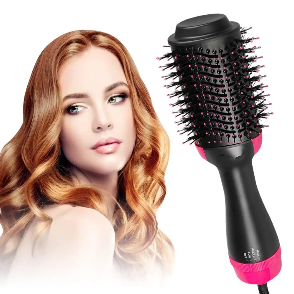 Professional One Step Hair Dryer And Volumizer Hair Blower Brush Hot Air Brush Negative Ion Salon Multi functional Straightener