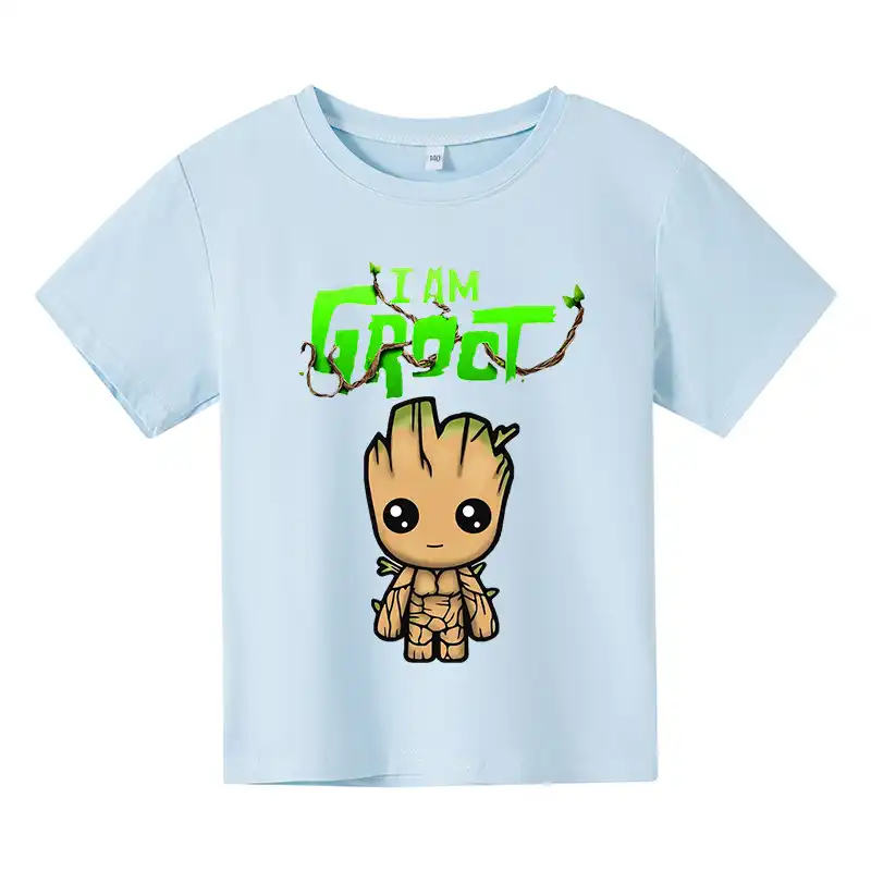 Tシャツ漫画groot夏のファッションの男の子フットボールtシャツ女の子かわいい半袖子供服ティーンエイジャーtreemenベビートップス Tシャツ Aliexpress
