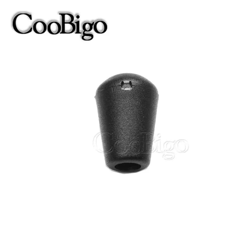 25 шт. наконечники шнура колокольчик с блокировкой крышки черный пластиковый