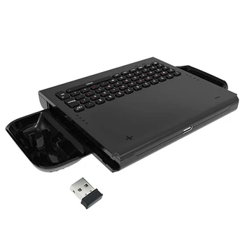 

2.4g Wireless Keypad USB Rechargeable Handheld Keyboard Chatpad with Holder for N-Switch Joy-Con Controller