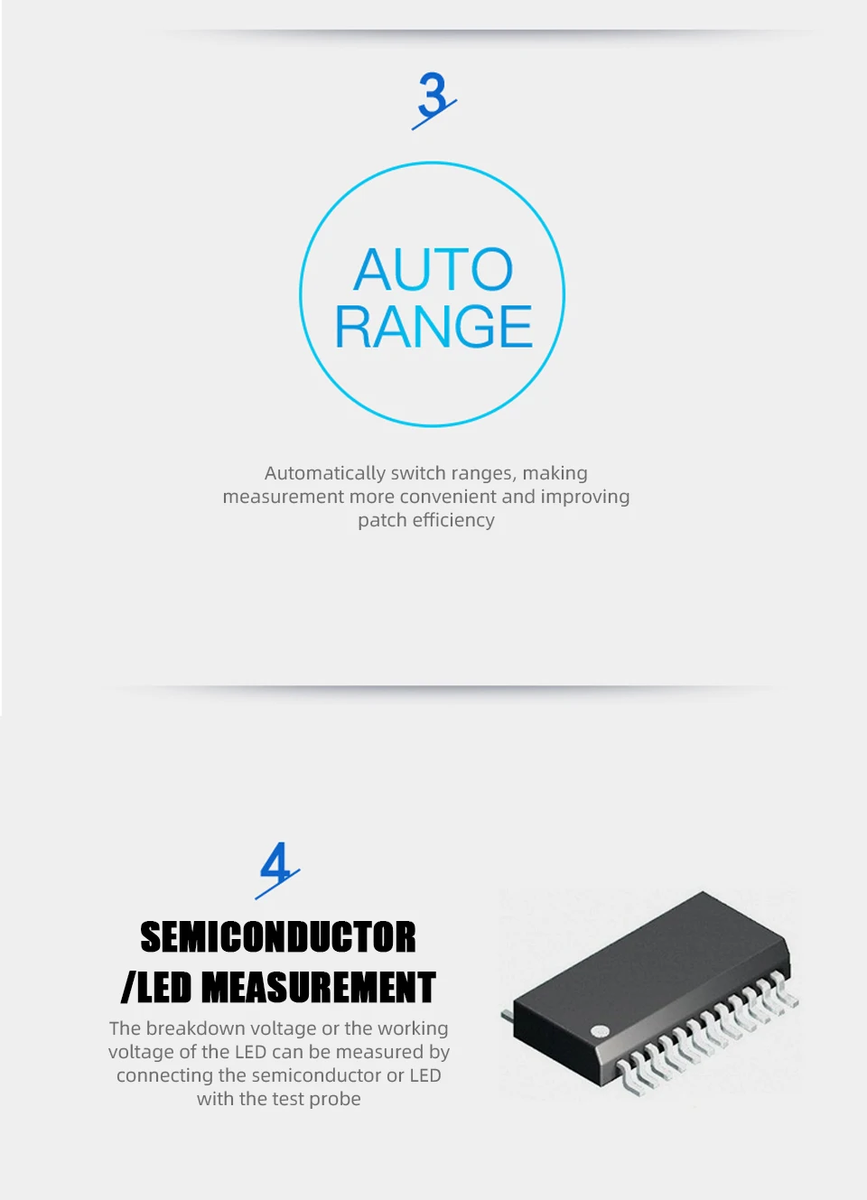 Testador de capacitância smd de resistência de